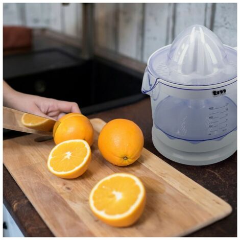 TM Electron TMPEX005 Exprimidor Eléctrico Para Cí­tricos Con Jarra De 700ml 2 Conos De Prensa Regulador De Pulpa Ajustable Rotacion A Izquierda A Derecha Apto Para Lavavajillas 40w