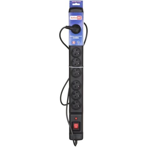 Activejet COMBO 9GN 3M Mehrfachsockel 9 Steckdosen AC Indoor Schwarz (1/4)