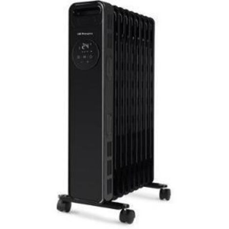 Orbegozo RAD 2510 - Radiador de aceite, 3 potencias, temporizador, pantalla LED, Asa, mando a distancia, protección sobrecalentamiento, 2500 W
