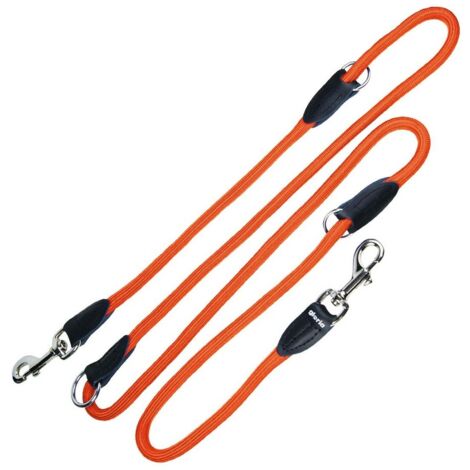 D&D Hundeleine Active Walker 110 Cm – Elastisch, Reflektierend Schwarz-orange, Bis 50 Kg