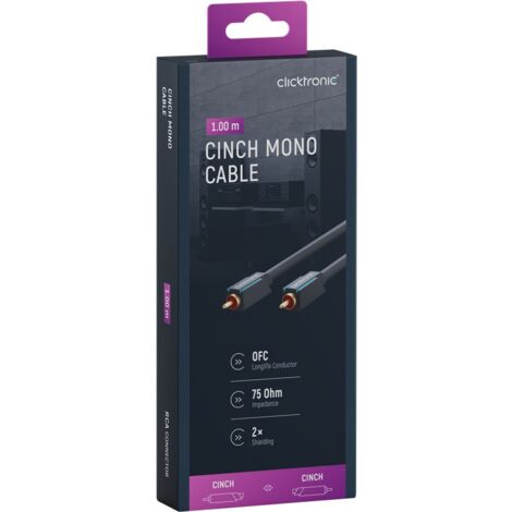Cable Cinch De 2m Sonero Premium, Conectores Dorados Y Aluminio Cromado, Transmisión De Audio Sin Pérdidas Para HiFi, Subwoofer Y Receptor AV