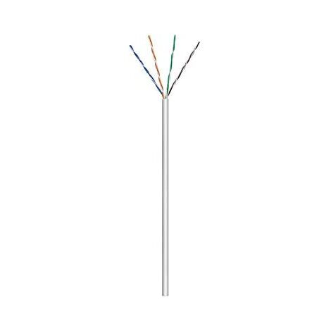 CAT 6 Netzwerkkabel, U/UTP, grau, Kupferkaschierter Aluminiumleiter (CCA), AWG 24/7 (stranded). Kabellänge 305 m (1/2)