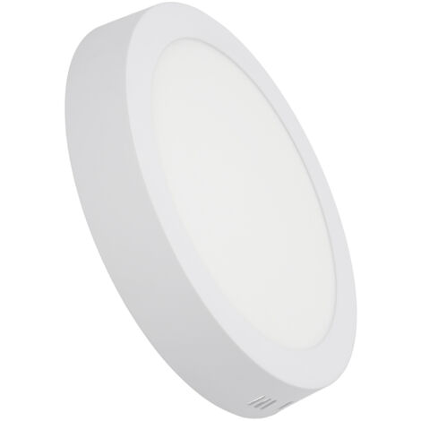 Oberflächen-LED-Downlight (20 W, 6000 K, 1800 lm) IP20, Ø22 x 3,5 cm, Farbe: Weiß (1/5)
