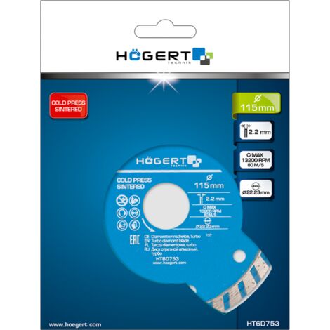 Diamantscheibe hogert turbo 125 präziser Schnitt hohe Haltbarkeit (1/2)