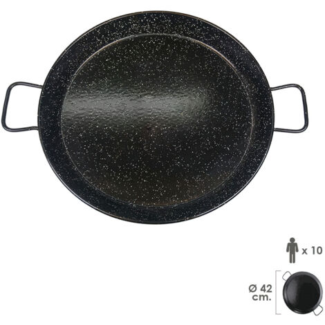 Emaillierte, valencianische Paellapfanne  10 Personen / 42 cm.