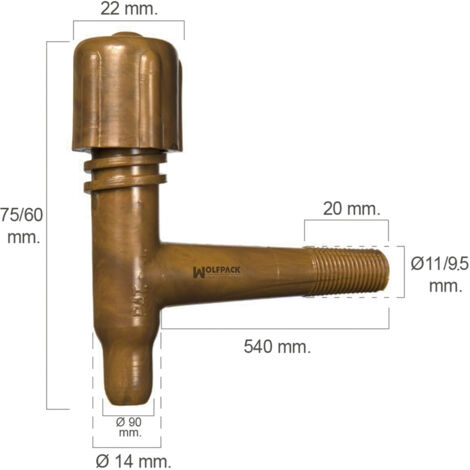 Fasshahn aus Kunststoff Tonelito 11mm