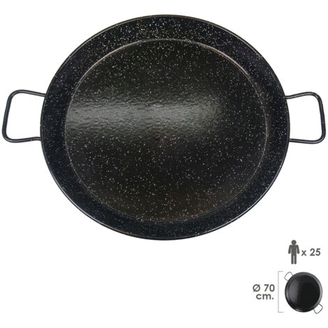 Emaillierte, valencianische Paellapfanne 25 Personen / 70 cm.