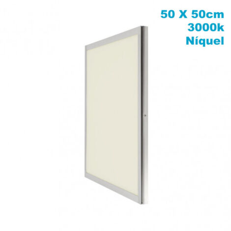 LED-Flächenleuchte Tolstoi Oberfläche 48W 3000K Nickel 50x50cm