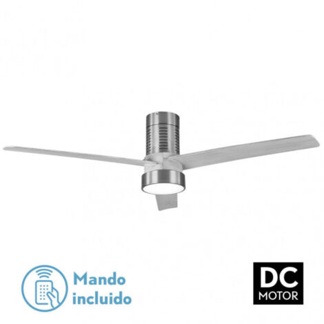 Ventilator dc teo 24w 2950lm nickel 3asp grau 32x139d 3000-4000-6000k w/remote, memory & timer