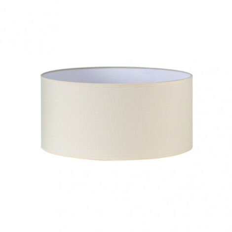 Dori Zylindrischer Lampenschirm E27 beige 45Dx45dx22h Cm Popelin Stoff