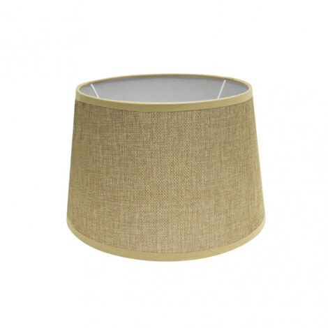 Lampenschirm oval 25 cm aus Stoff mit Zierband - Leuchtenmanufaktur Brodauf Lampenschirm oval 25 cm aus Stoff mit Zierband - Leuchtenmanufaktur Brodauf