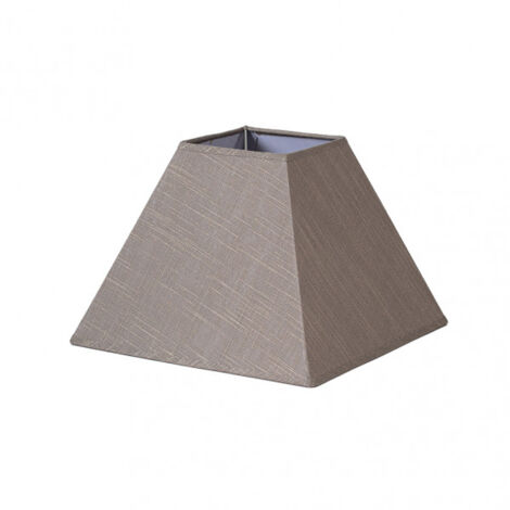 Tenorio Pyramide Lampenschirm e27 Leinen grau 40dx18dx28h