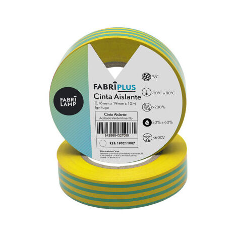 Grünes/gelbes PVC Isolierband 19mmx10m für Elektriker flexibel und langlebig