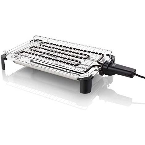 HAEGER GRILIE - Elektrogrill/Elektrogrillplatte 2000W, hitzebeständiger Griff, Tropfschale aus Edelstahl, bewegliches Heizelement zur einfachen Reinigung, stabiler Boden