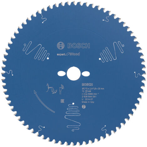 Bosch Professional 2608644081 - Klinge de Kreissäge CSB Expert Holz: 315x30x72D neg