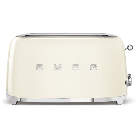SMEG Toaster TSF02CREU, 1500 W, Edelstahl, 2 Schlitze, Creme 22x39x21cm