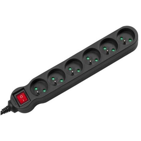 Maclean-Steckdose, Vierfach Mit Ein/Aus-Schalter, Standfuß, Typ Schuko 2x2 5a 2x16a Mce224 G B