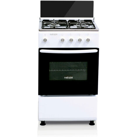 Haeger GC-SW5.005D Gasherd freistehender Herd Gaskochfeld de Gas Schwarz, White