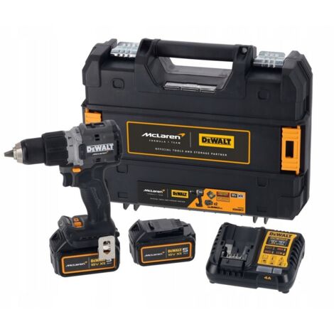 Schraubendreher DEWALT DCD85MP2T, 18V, 90Nm, 2x 5.0Ah, bürstenloser Motor, ergonomisches Design, inkl. Ladegerät, Akku-Pack, TSTAK-System, McLaren edition (1/5)