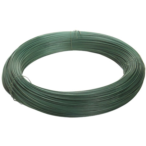 Draht mit grüner Plastikummantelung 25 kg Rolle / Nr. 17