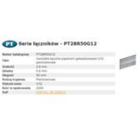 Nägel PT 280-50 Ring G12 2,2m, Bostitch, Modell PT 280-50, ideal für Befestigungen in Holz und harten Materialien, hochwertiges, zuverlässiges und langlebiges Profiwerkzeug Tool
