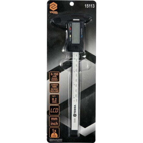Produktbild von Digitaler Messschieber Aus Carbon – 0-150 Mm Oder 0-300 Mm, Mit Langer Backe, Leicht Und Präzise Für Werkstatt Und Hobby