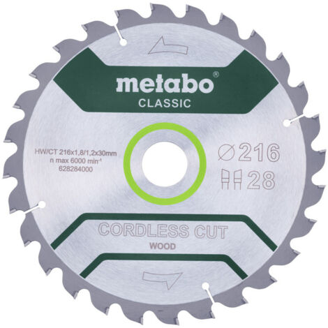 Elektrosäge Metabo cordless cut wood classic 216 mm 28 Zähne (1/3)