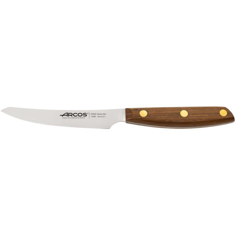 Arcos Nordika Serie - Steakmesser - Edelstahl NITRUM - Klinge de 100 mm - Griff de Ovengkol Holz 100% natürlich de FSC® zertifizierte Wälder - Verpackung 100% recycelt