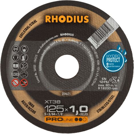 RHODIUS XT38, 50 Stück, 125 x 1,0 mm, Trennscheibe