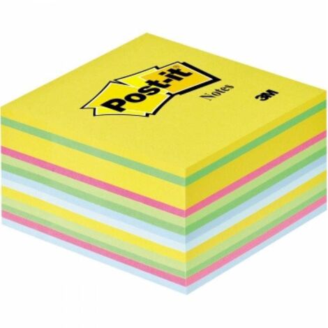 POST-IT Haftnotizwürfel Post-it® 76 x 45 x 76 mm (B x H x T) ultragelb limonengrün powerpink neongrünzenblau türkis 450 Bl. (1/5)