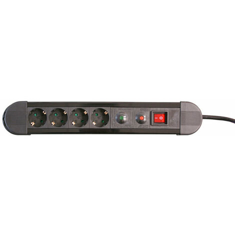 Einbausteckdose versenkbar 2-fach mit USB schwarz mit Softöffnung Alu  Sprizguss mit 1,5m Anschlusskabel