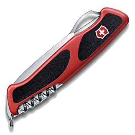Schweizer Offiziersmesser Victorinox Rangergrip 63 einhandig arretierbare Klinge 5 Funktionen rot und schwarz 0.9523.MC