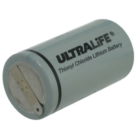 Lithium-Batterie C-R14 3,6V 9000mA C/Klemmen für Lötarbeiten 26x50mm  ER26500/ST-UL
