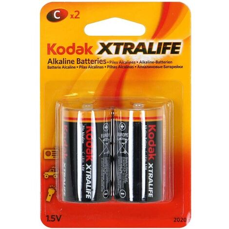 Batterie kodak alkaline xtralife c lr14 blister2