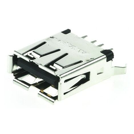TRU Components USB-06-BK USB-Doppeleinbaubuchse 2.0 Buchse, Einbau