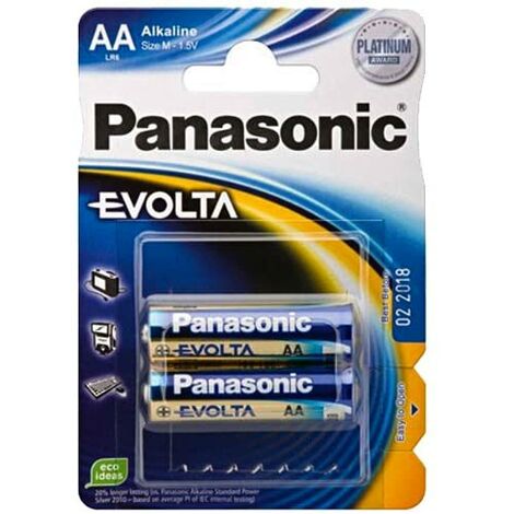 Panasonic Evolta AA LR6EGE 2BP Alkaline Batterien 1 5 V 2 St Blau