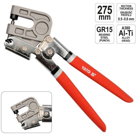 YATO Profil Verbundzange Crimpzange Blindnietzange Trockenbau Ständerwerk Krimperzange 275mm