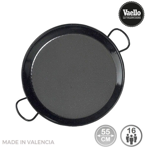 Traditionelle Paella-Pfanne aus emailliertem Stahl ø55cm (16 Personen). vaello