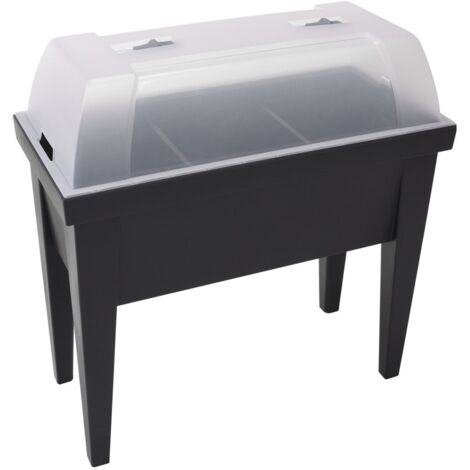 Tischplatte Gewächshaus schwarz Farbe 80x40x65cm