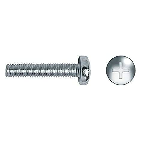 Schachtel mit 250 Einheiten verzinkter metrischer Linsenschrauben von PHILIPS Ø4x40mm