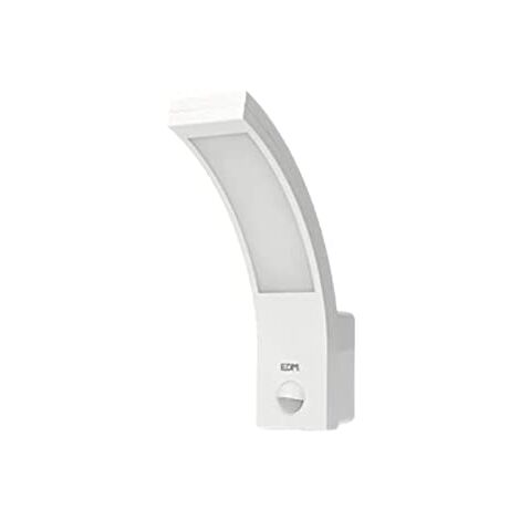 Wandleuchte außen led 10w 750lm 6400k ip54 6,6x18,8x25cm mit Bewegungssensor edm
