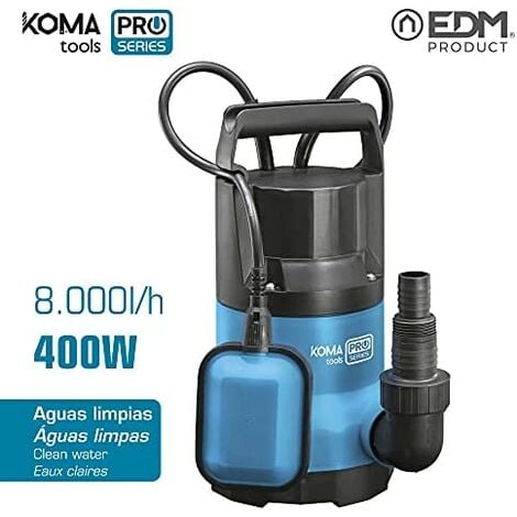 Pumpe zur Entnahme von sauberem Wasser 400w 17x30cm koma tools
