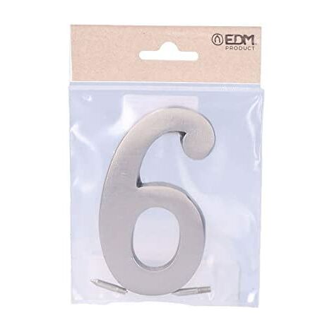 Nummer 6 Mattnickel 10 cm unsichtbare Fixierung EDM