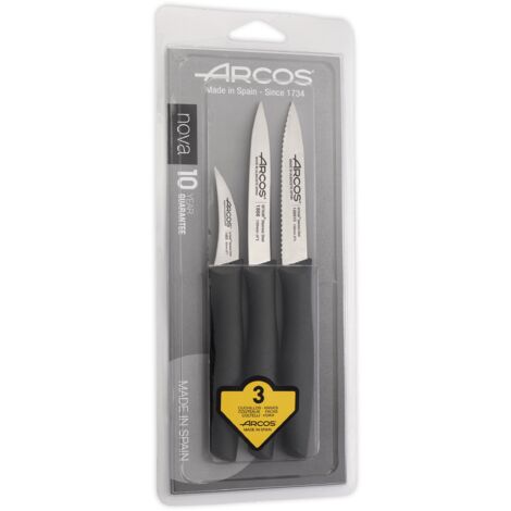 Messerset Mondadores Arcos Nova 189500 Edelstahl Nitrum und mango schwarz Polypropylen 6 Stück in Blisterverpackung (1/5)