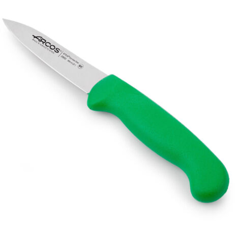 Messer Mondador Arcos Farbe - Prof 290021 in Edelstahl Nitrum und mango ergonomische Polypropylen grüne Farbe und 8 cm Klinge, Vitrine