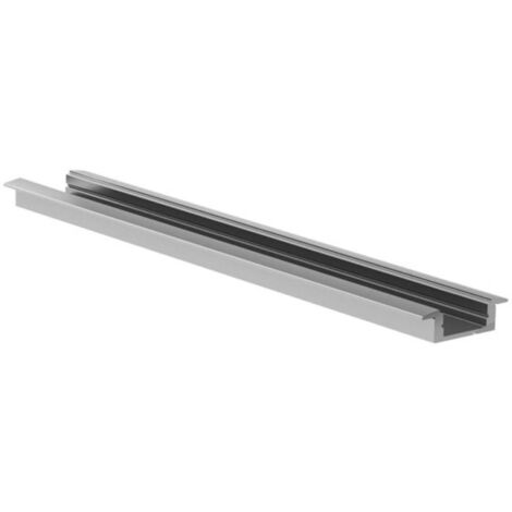 Einbauprofil 7 mm - Aluminiumprofil für LED-Streifen - für Unterputzmontage - silbergrau - 2 m (1/3)