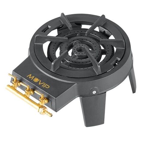 Muvip Gasherd mit 3 Feuerverteilern - unabhängige Gastasten - 9kw Leistung - Material: Gusseisen
