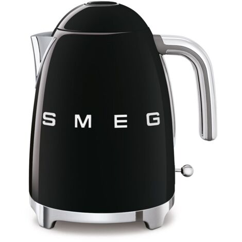 SMEG Elektrischer Wasserkocher de, Wasserkocher KLF03BLEU, 2400 W, 1,7 Liter, Edelstahl, Schwarz