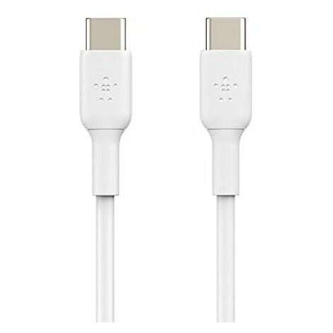 Belkin USB-C auf USB-C Boost Charge Kabel (USB Typ-C Schnellladekabel für Pixel, iPad Pro, Samsung und andere Geräte, 1 m), white (1/5)