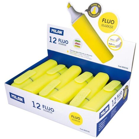BIC Highlighter Grip 12 Stück Set - Textmarker Mit Keilspitze Intensive & Pastellfarben